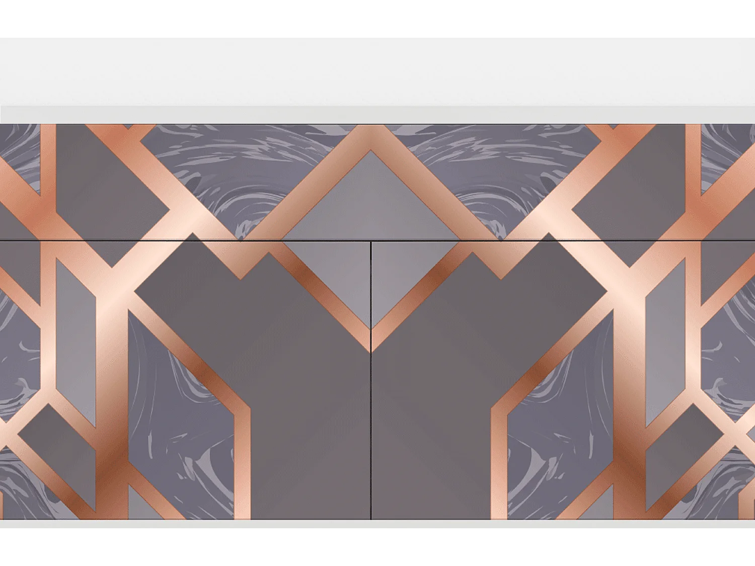 Buffet - 115x85x48 cm - BS4 - Taupe Anatomy, Blanc