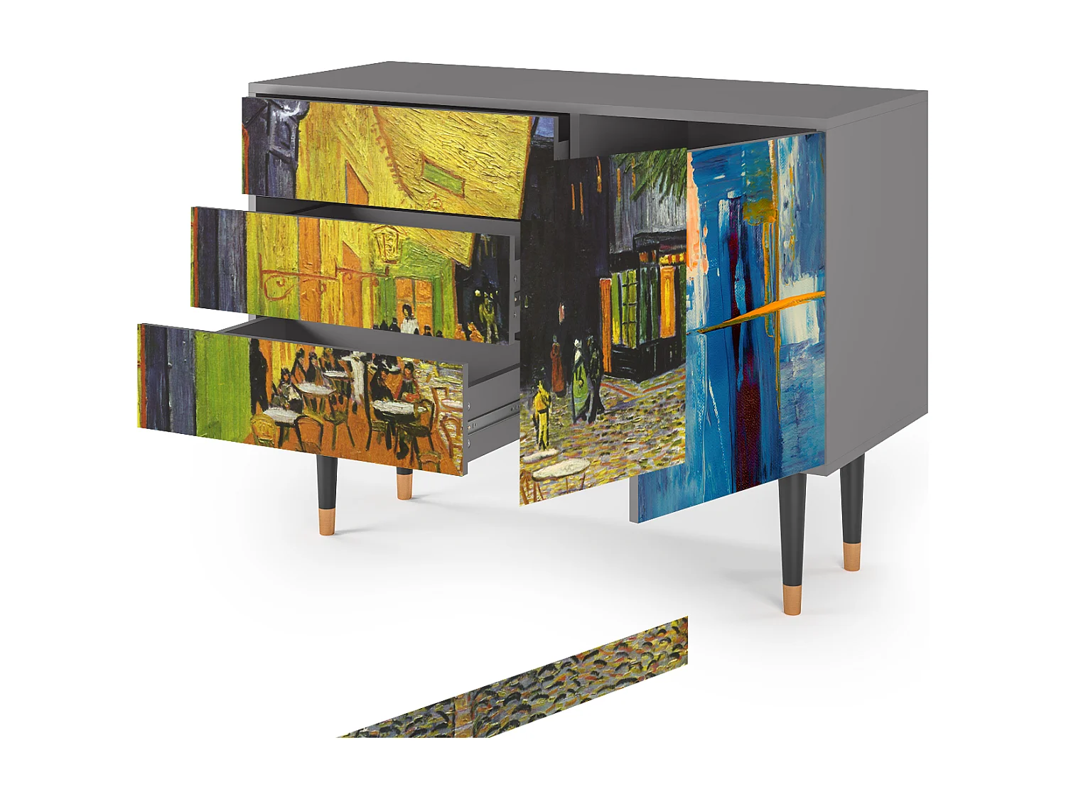 Sideboard - 115х84х41 cm - S3 - Café Terrace at Night, Grau