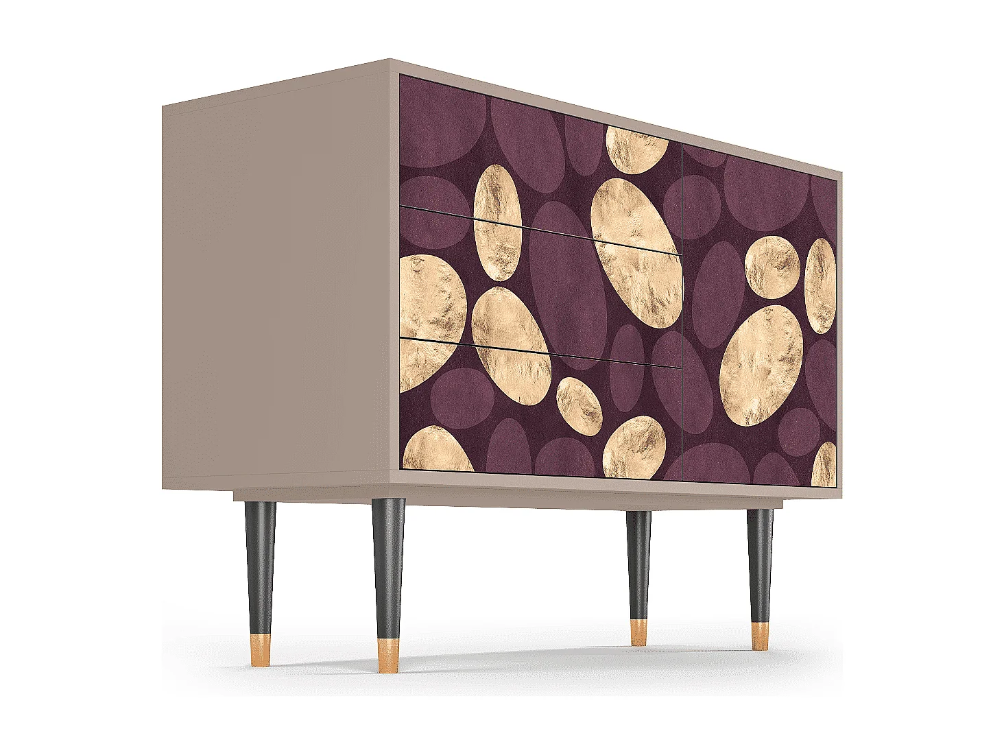 Kredens - 115х84х41 cm - S3 - Fine Wine, Latte