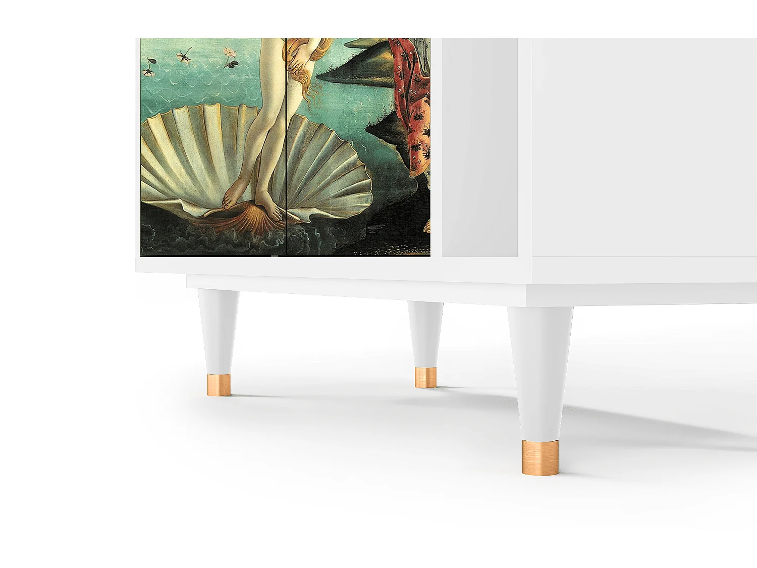 Kredens - 96х110х41 cm - BS6 - The Birth of Venus, Biały