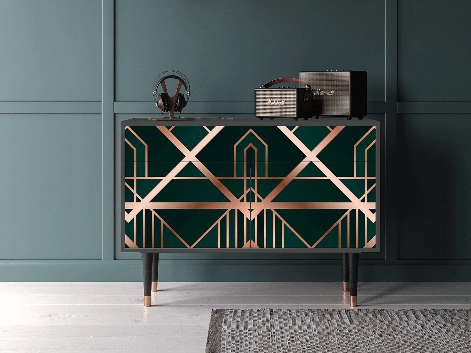 Buffet - 115x85x48 cm - BS4 - Emerald Gatsby, Anthracite