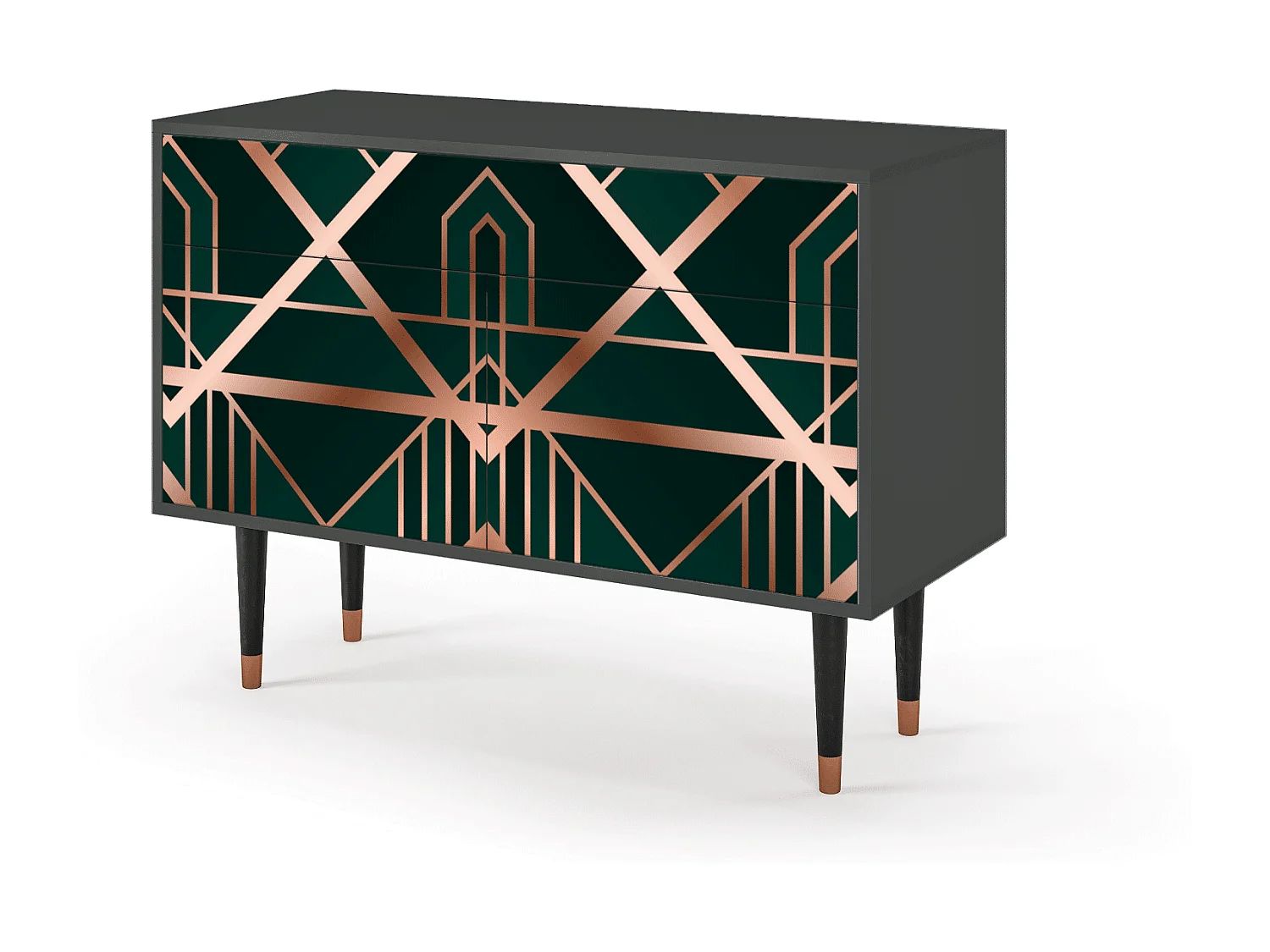 Kredens - 115x85x48 cm - BS4 - Emerald Gatsby, Antracyt