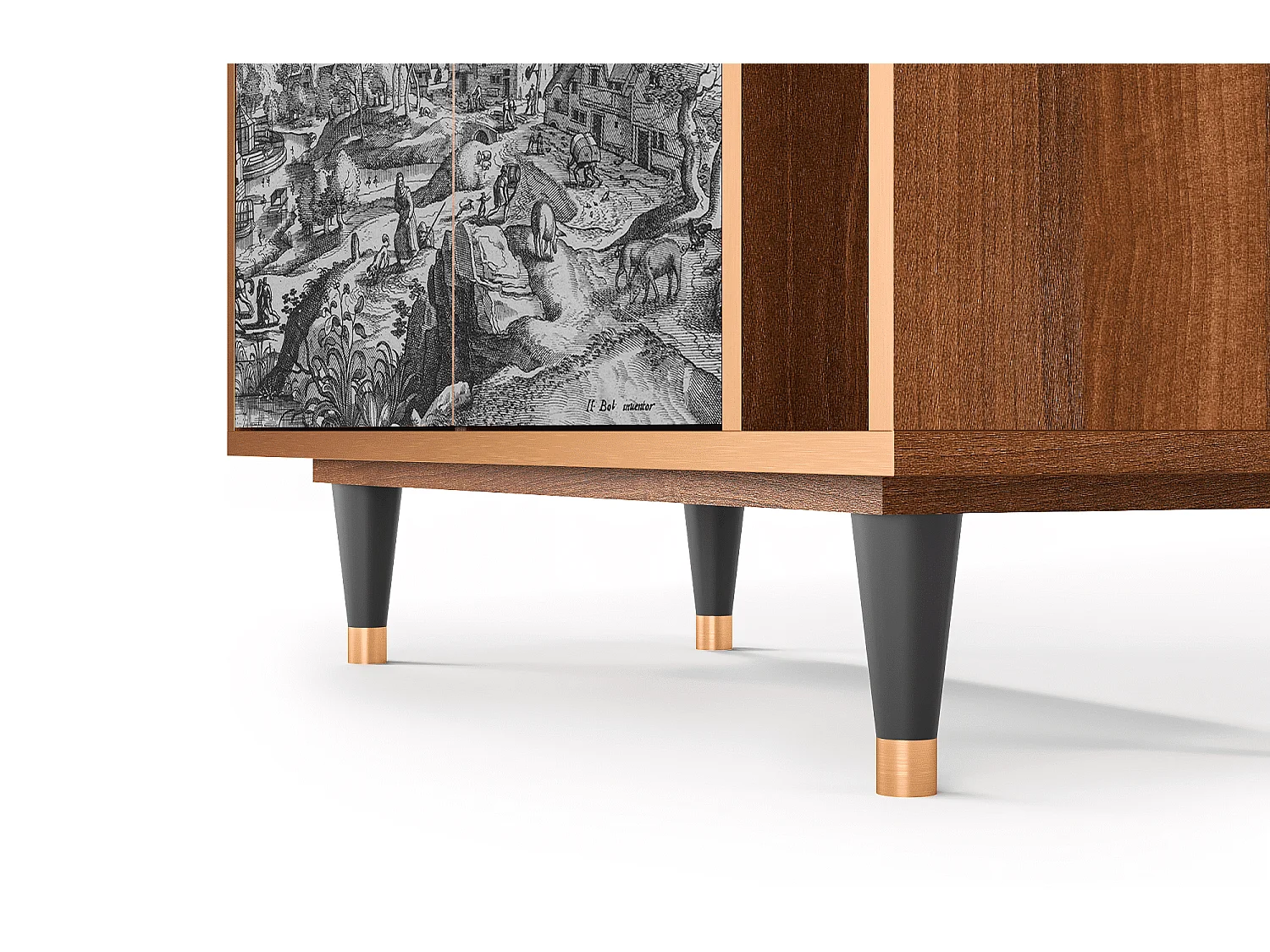 Buffet - 96х110х41 cm - BS6 - Bird Dropping, Noyer