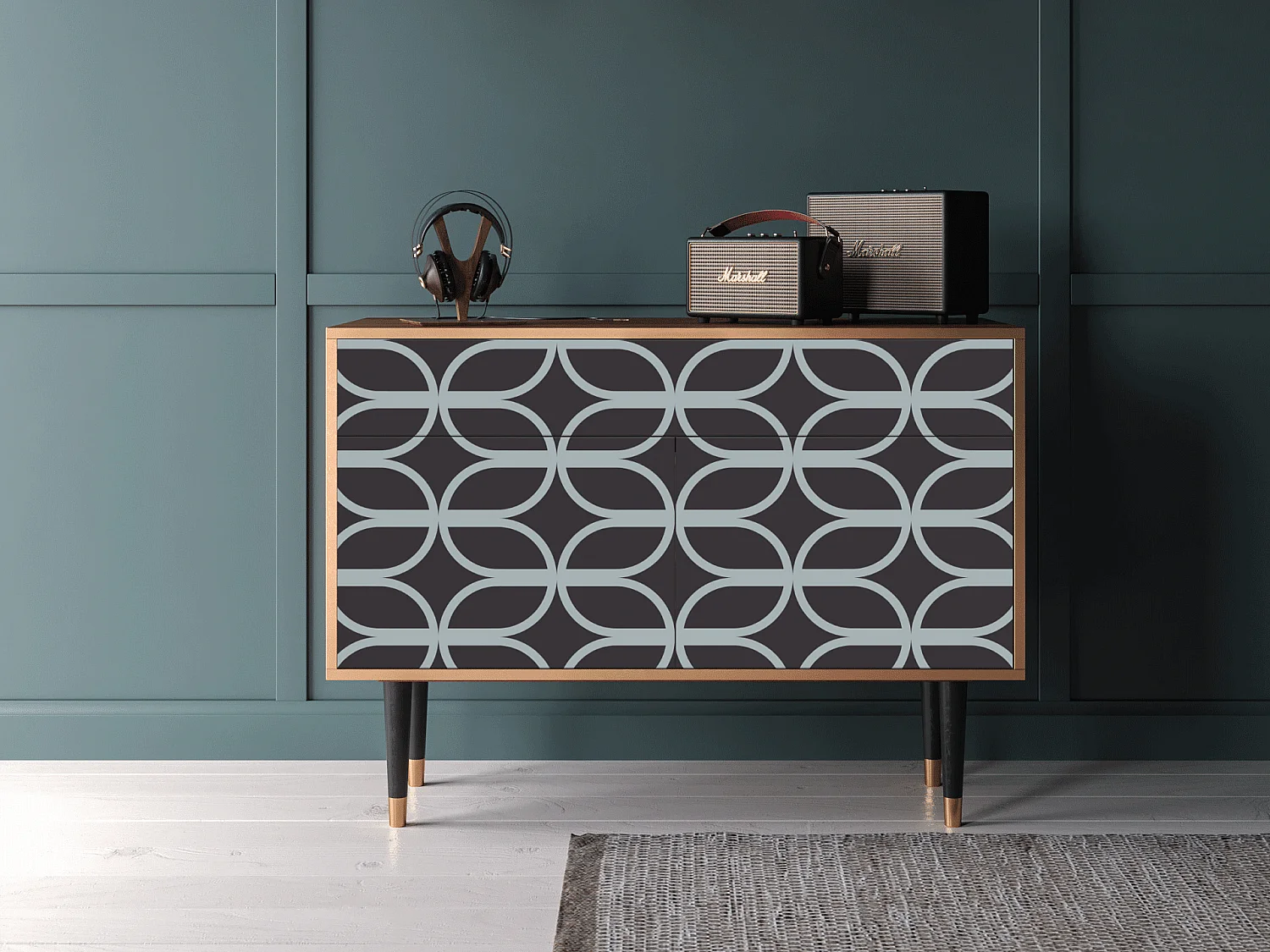 Dressoir - 115x85x48 cm - BS4 - Light Path, Walnoot