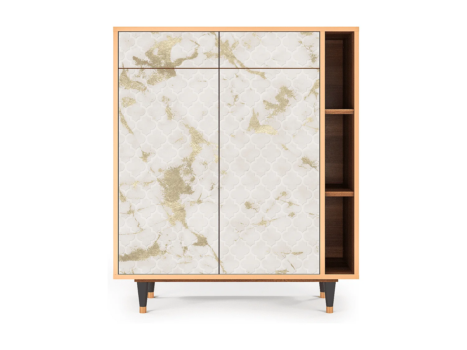 Credenza - 96х110х41 cm - BS6 - Sahara desert, Noce