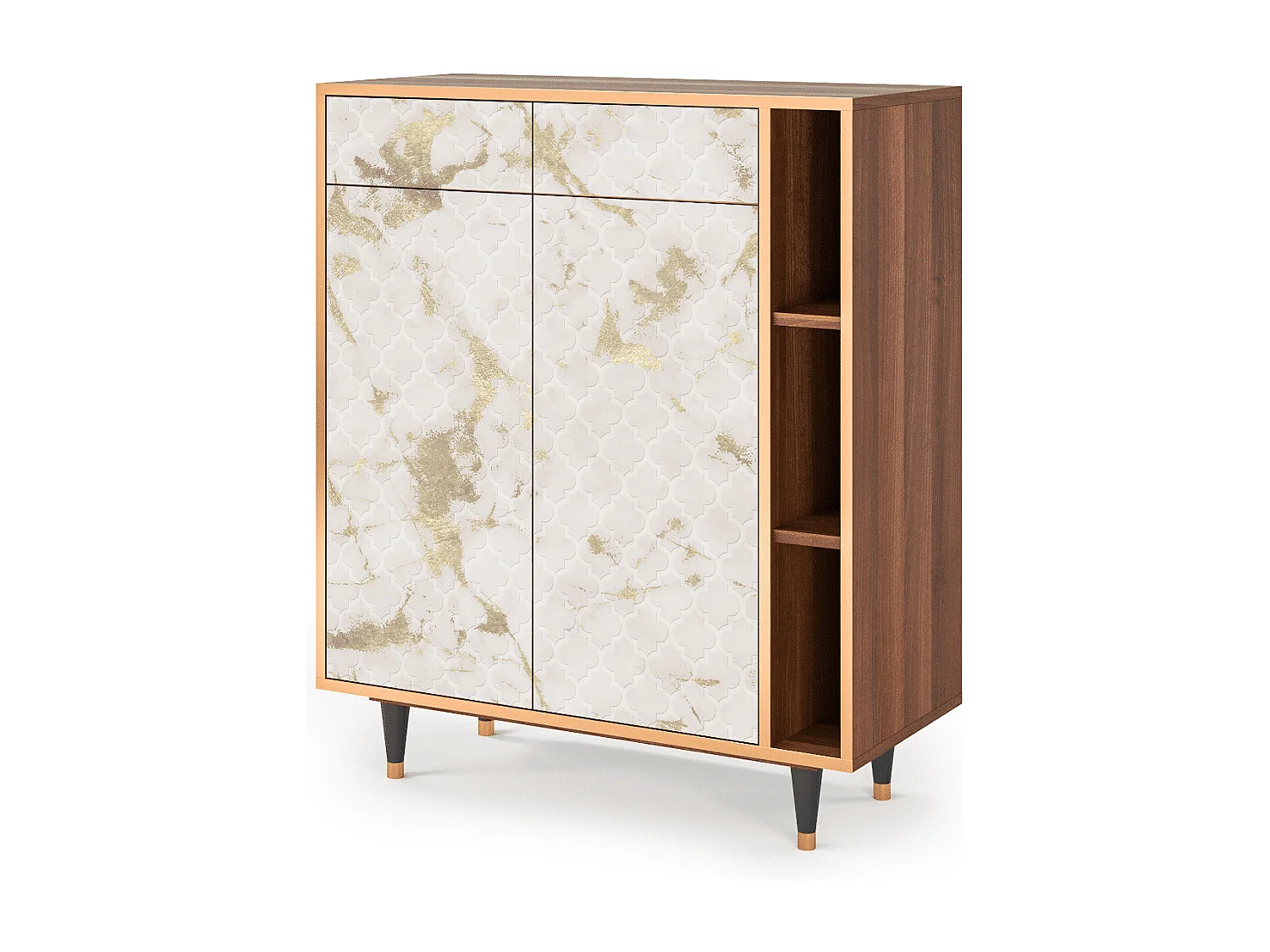 Credenza - 96х110х41 cm - BS6 - Sahara desert, Noce