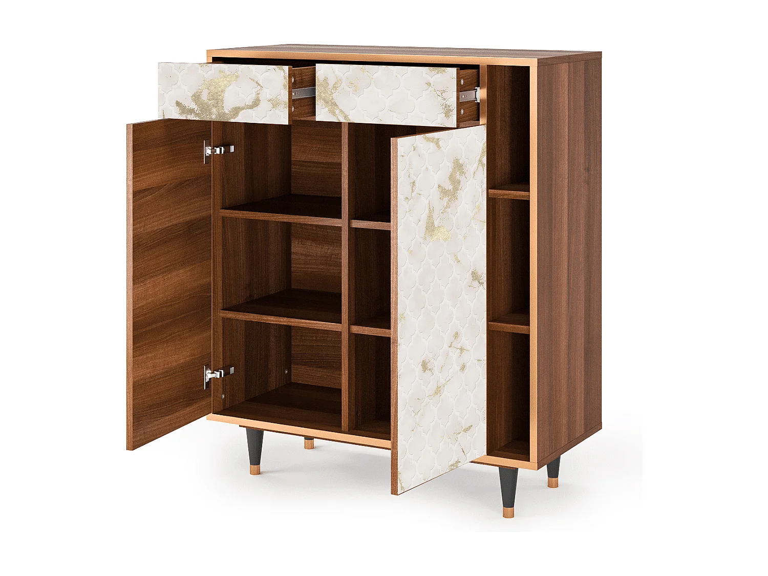 Credenza - 96х110х41 cm - BS6 - Sahara desert, Noce