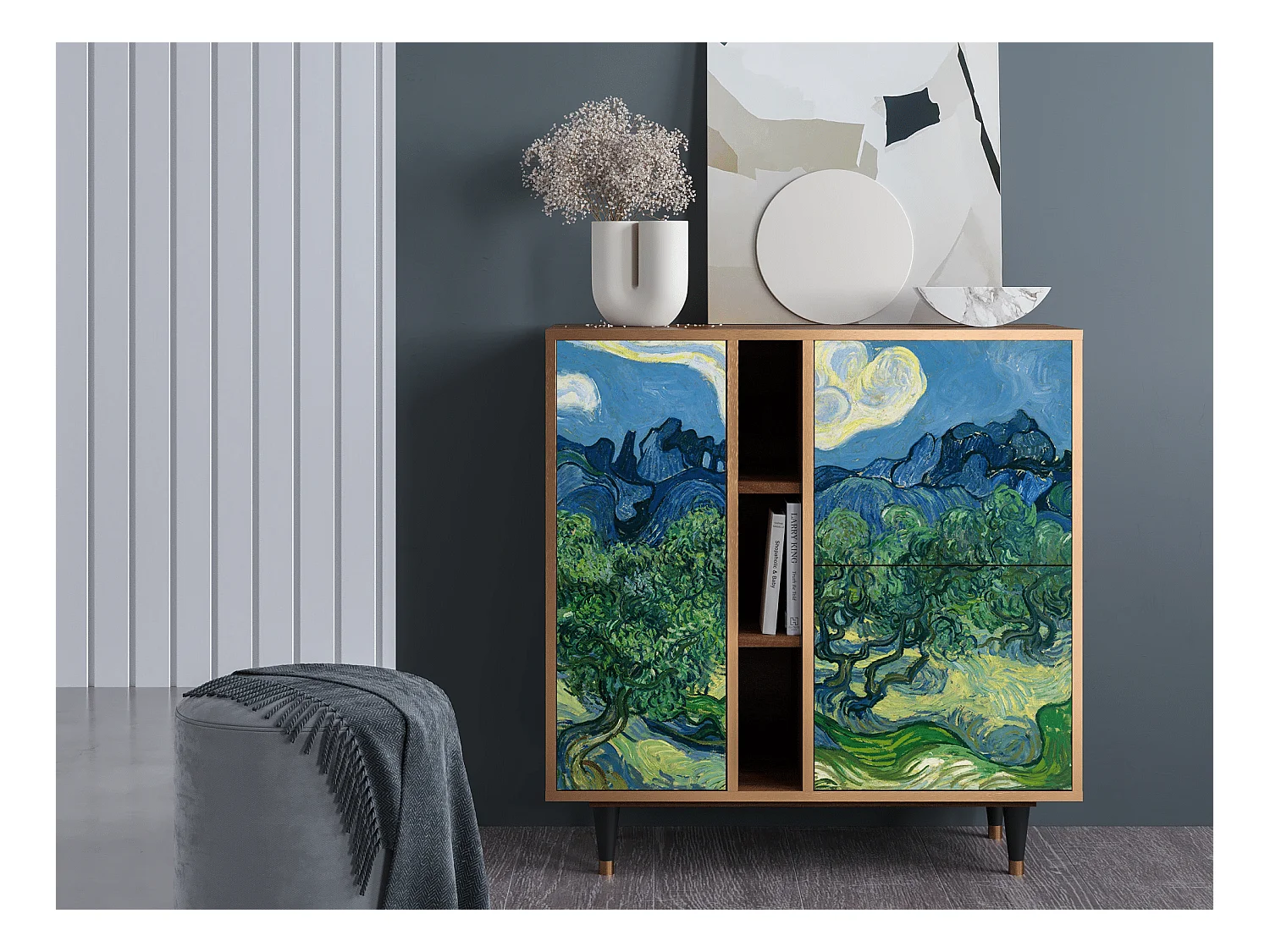 Credenza - 94х96х41 cm - BS5 - The Oil Trees, Noce