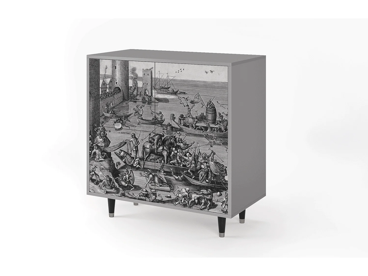 Buffet - 94x96x48 cm - BS3 - Saint Martin, Gris