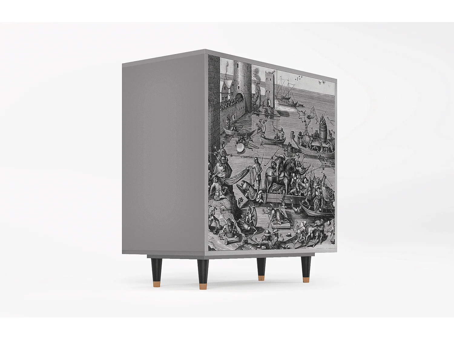 Buffet - 94x96x48 cm - BS3 - Saint Martin, Gris