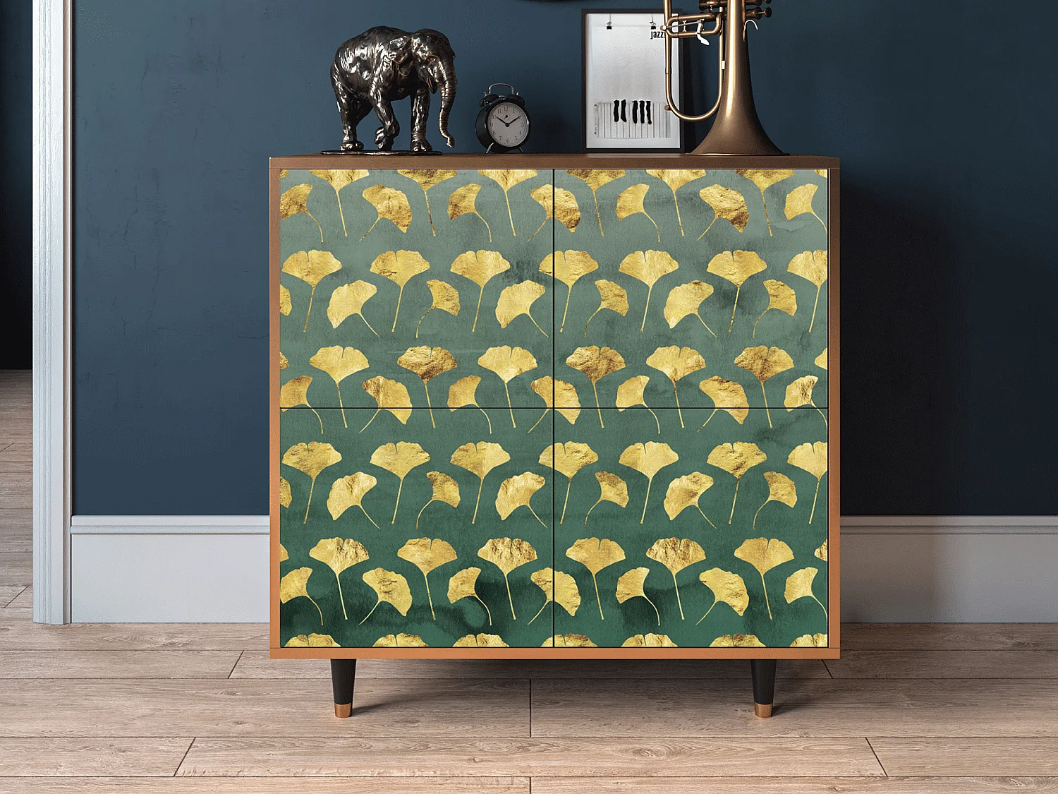 Buffet - 94x96x48 cm - BS3 - Gingko leaves, Noyer