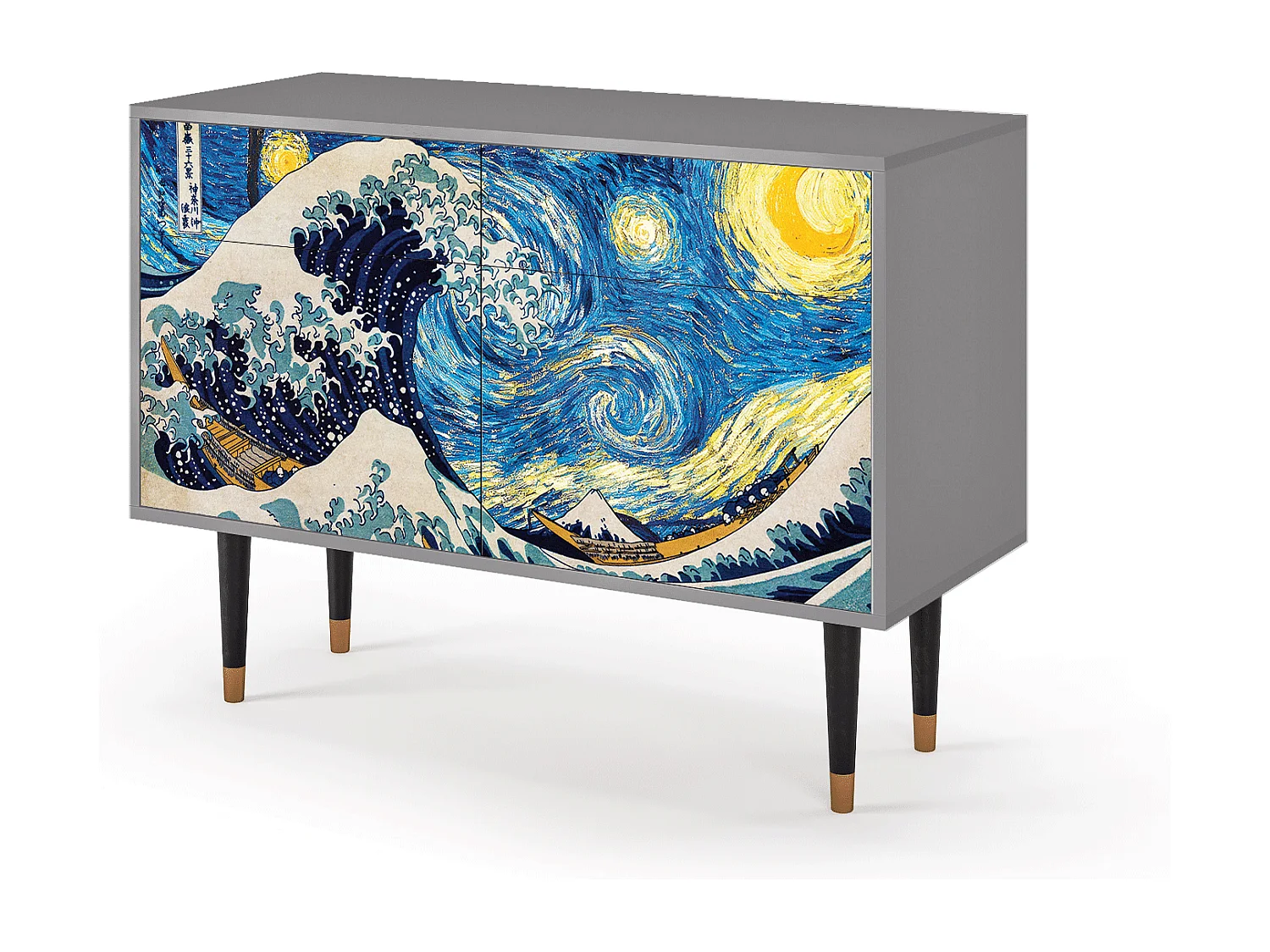 Buffet - 115x85x48 cm - BS4 - Great Wave, Gris