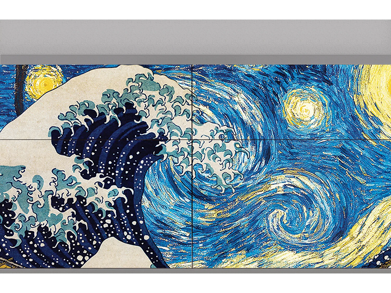 Buffet - 115x85x48 cm - BS4 - Great Wave, Gris