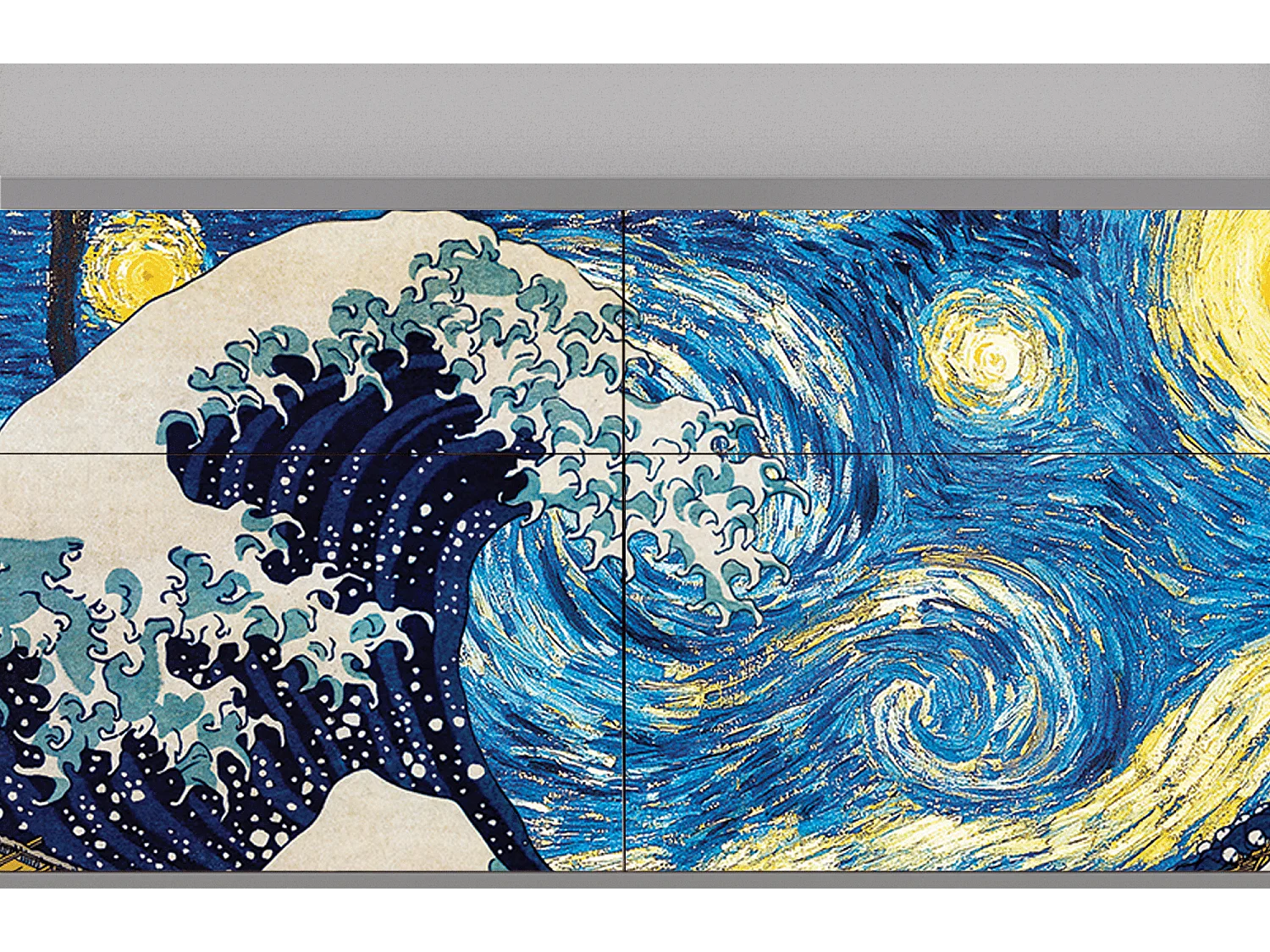 Buffet - 115x85x48 cm - BS4 - Great Wave, Gris