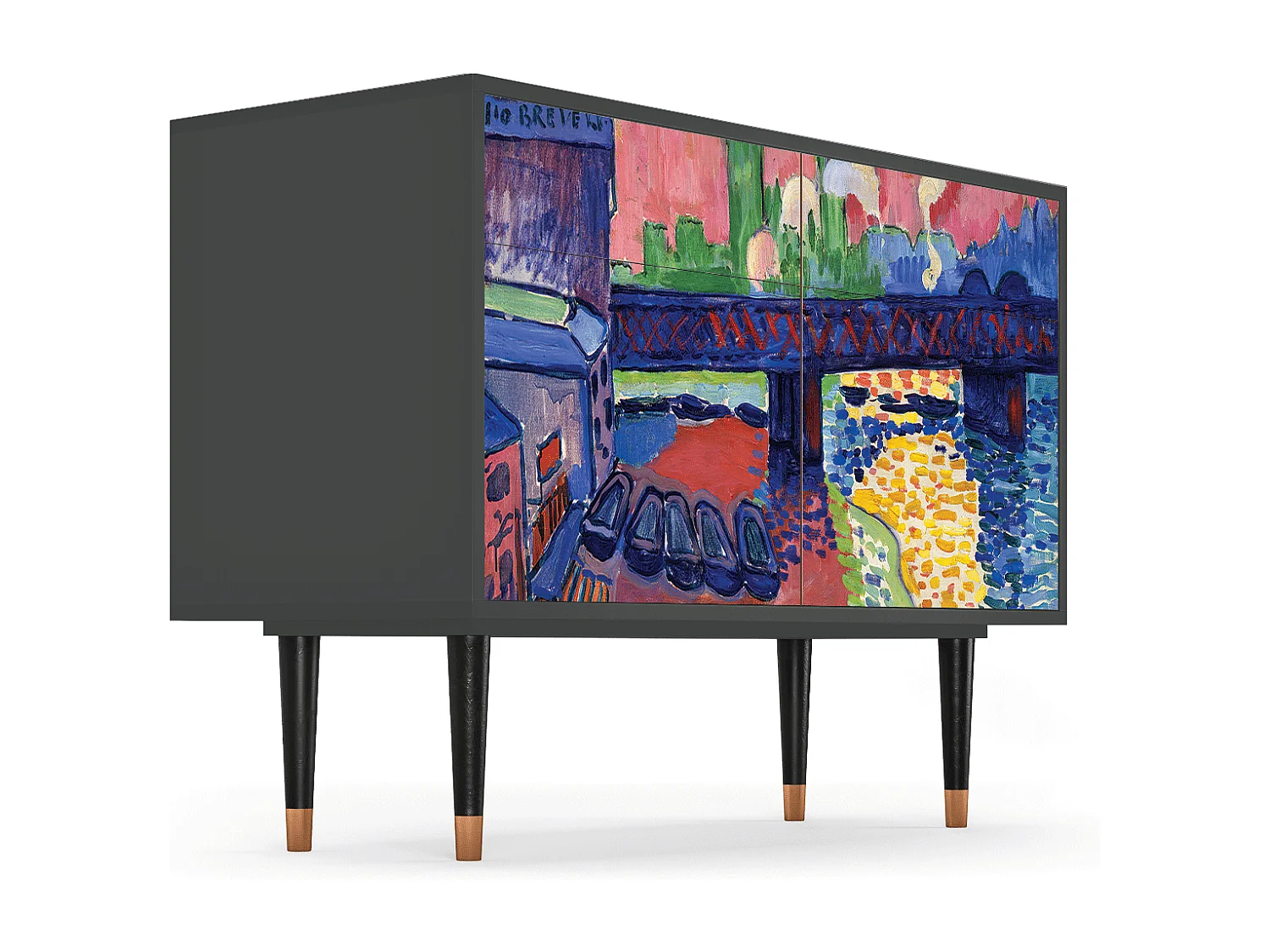 Dressoir - 115x85x48 cm - BS4 - Charing Cross Bridge, Antraciet