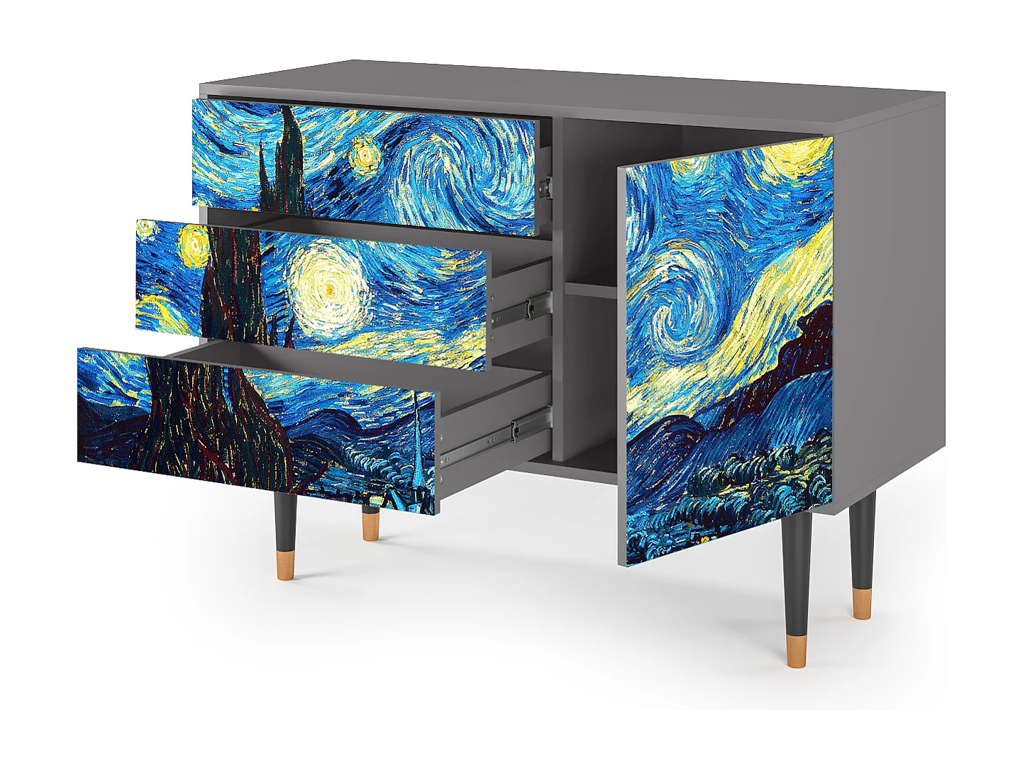 Buffet - 115х84х41 cm - S3 - The Starry Night  , Gris