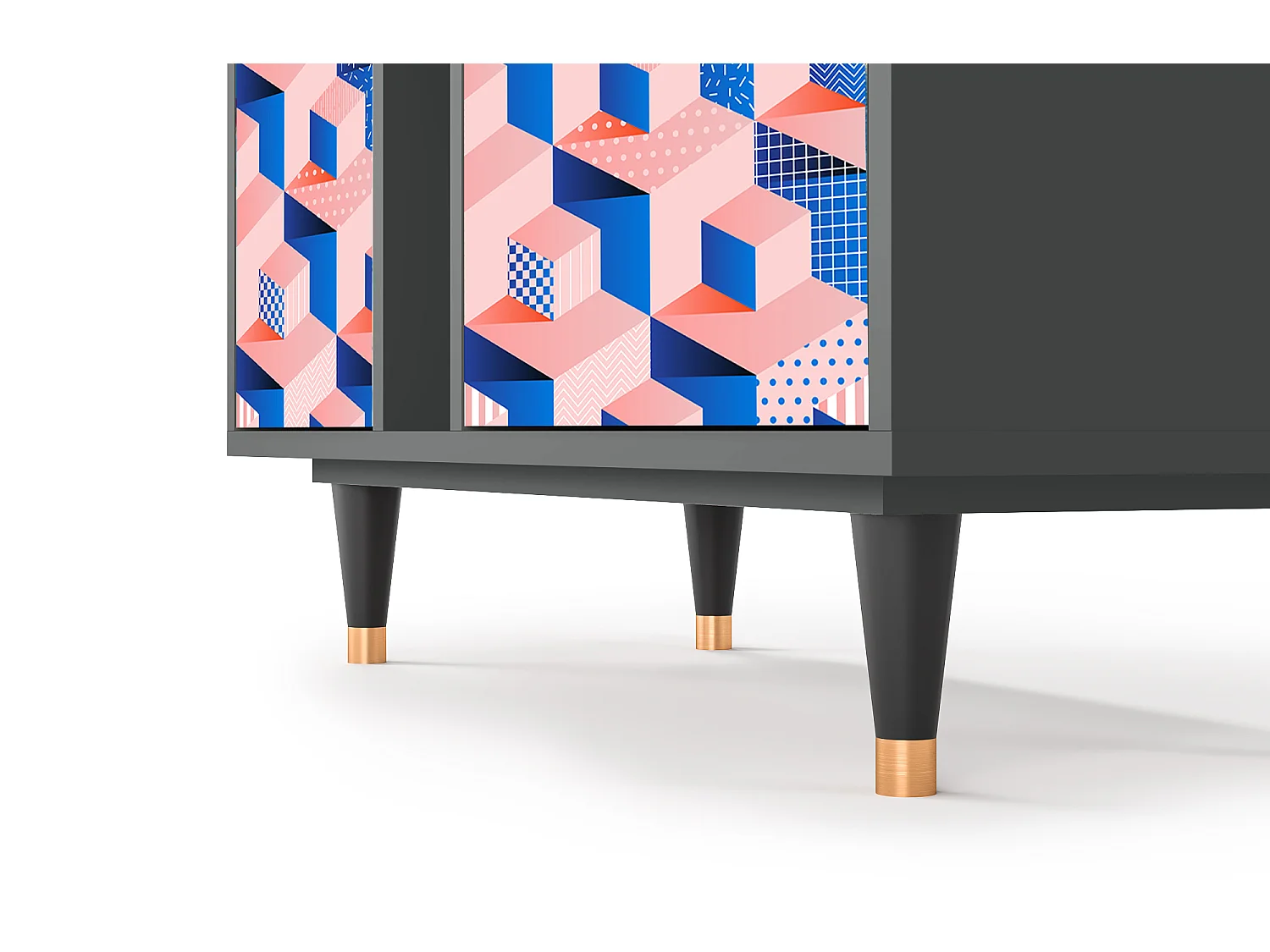 Credenza - 94х96х41 cm - BS5 - Pinky Squares, Antracite