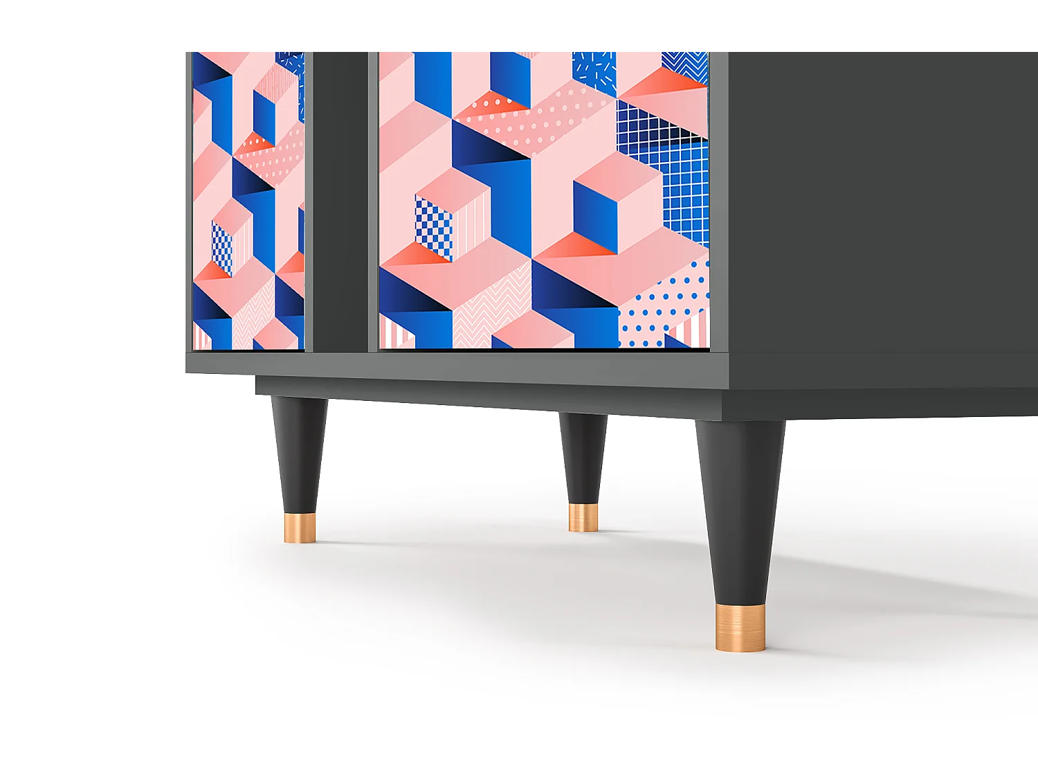 Buffet - 94х96х41 cm - BS5 - Pinky Squares, Anthracite