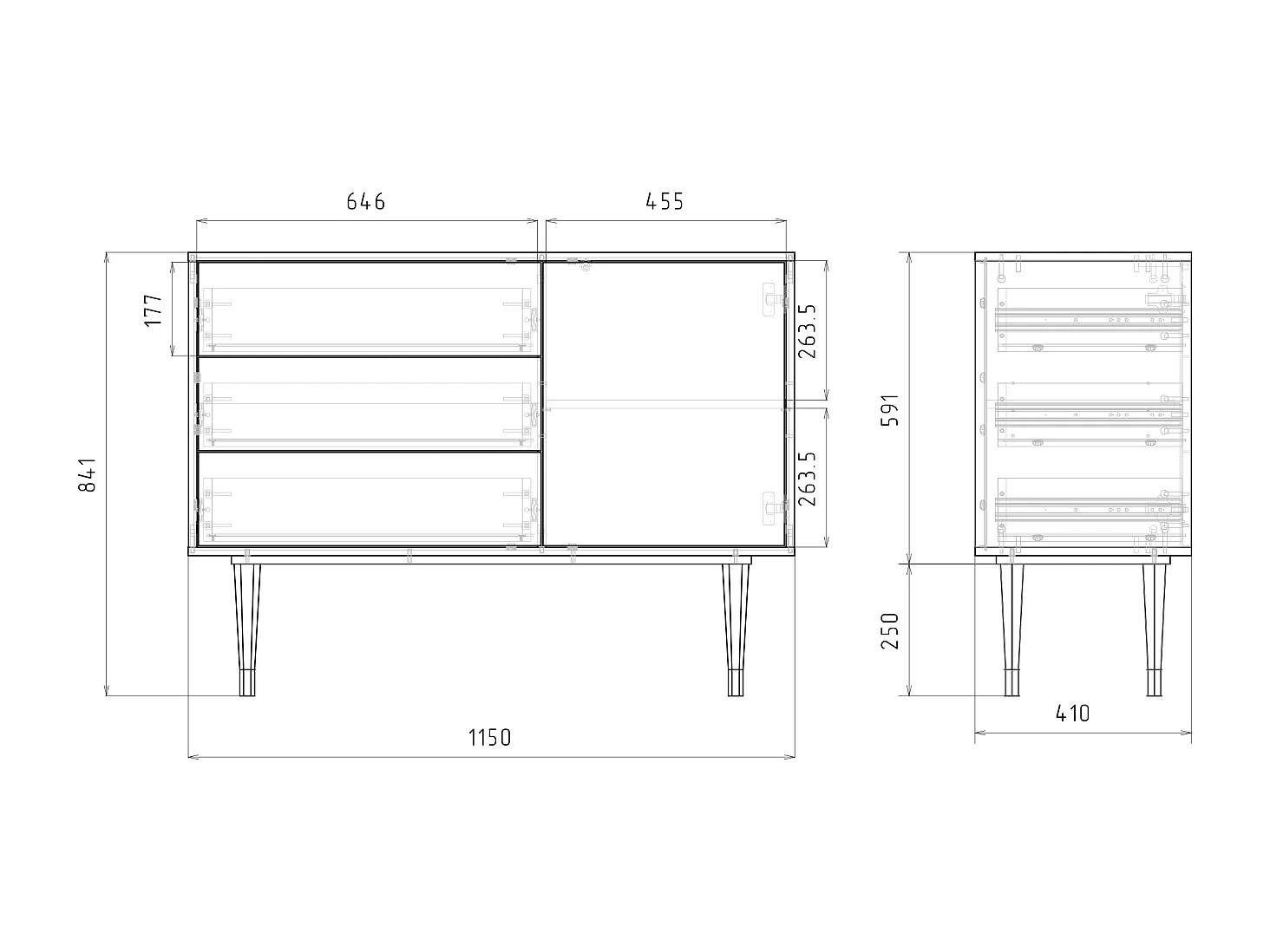 Buffet - 115х84х41 cm - S3 - Kandinsky, Anthracite