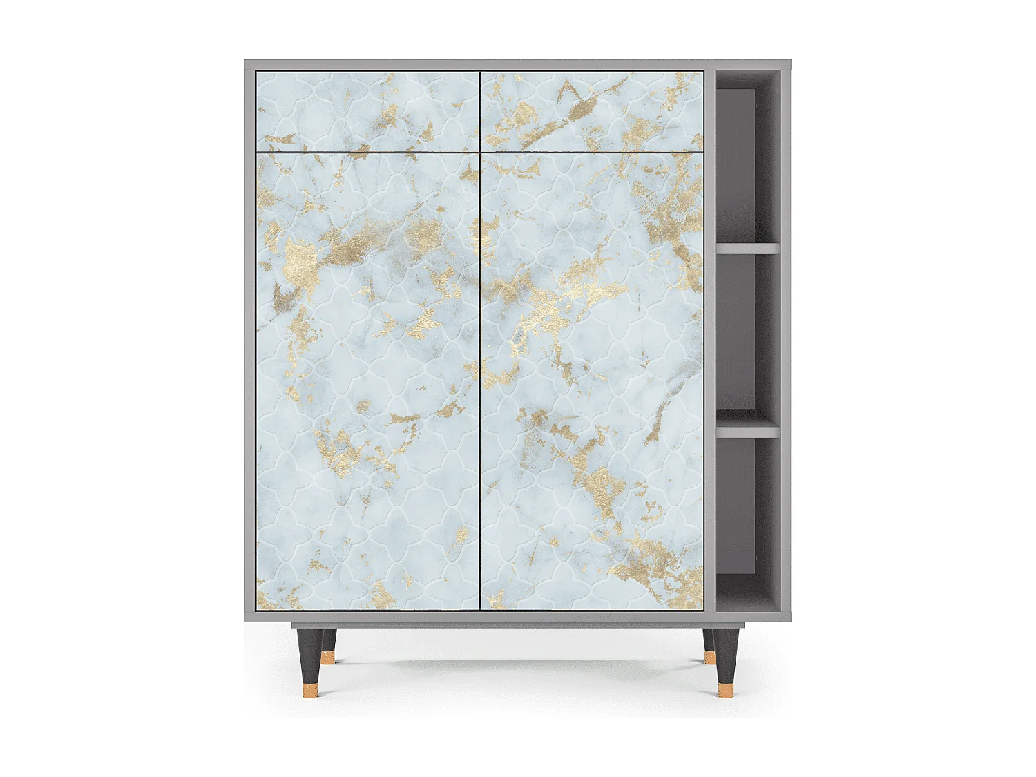 Buffet - 96х110х41 cm - BS6 - Golden Waves, Gris