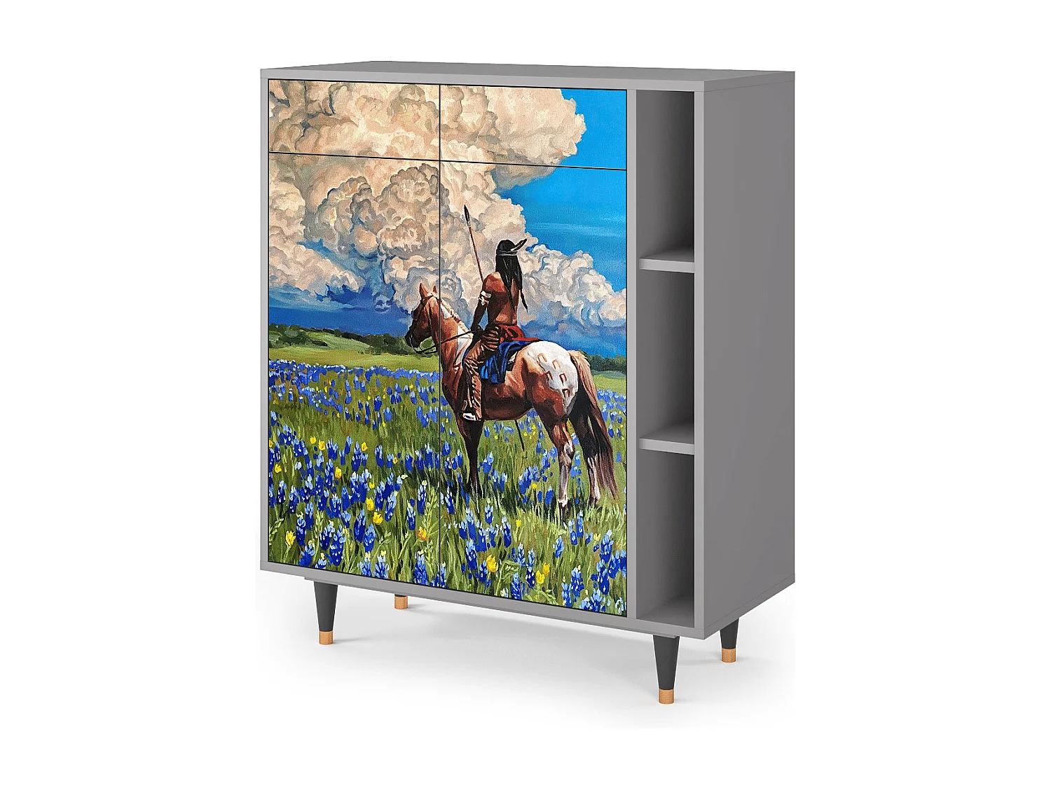 Dressoir - 96х110х41 cm - BS6 - Thunderheads by Dean, Grijs