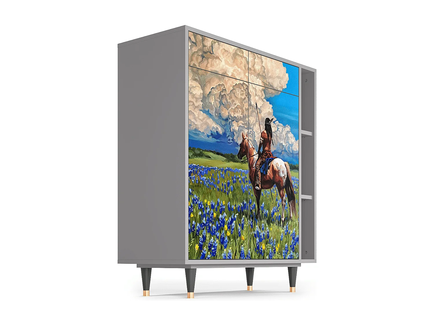 Dressoir - 96х110х41 cm - BS6 - Thunderheads by Dean, Grijs