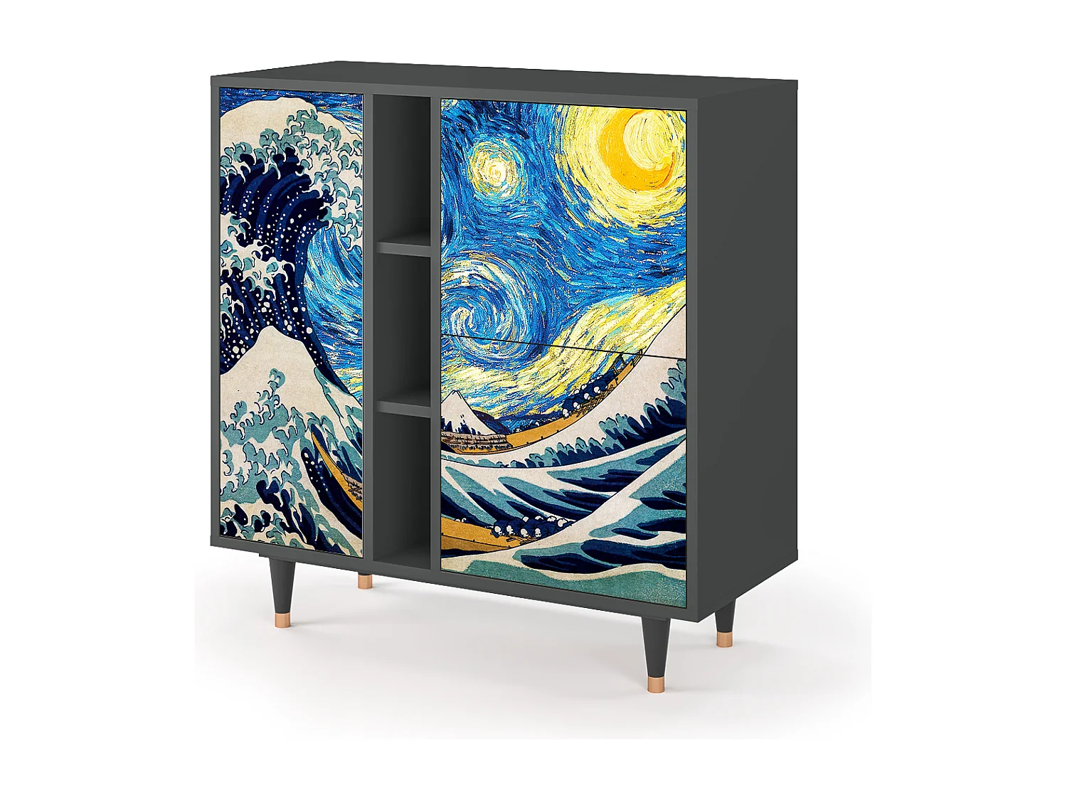 Sideboard - 94х96х41 cm - BS5 - Great Wave, Anthrazit