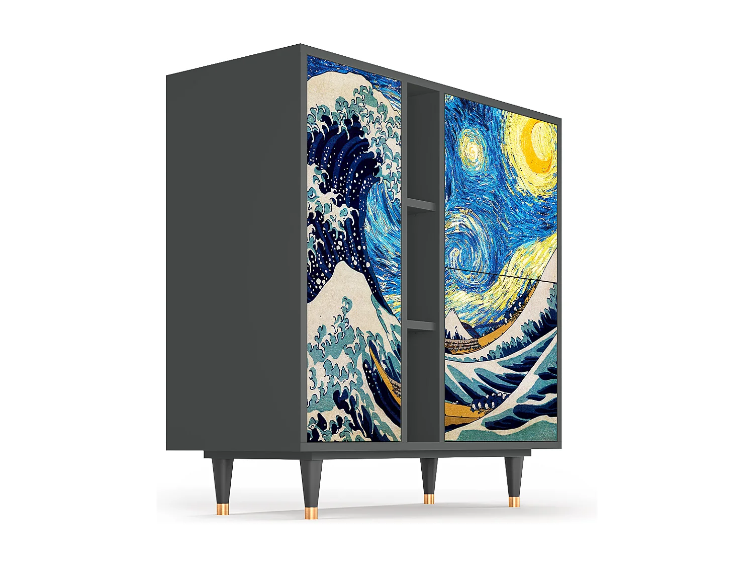 Sideboard - 94х96х41 cm - BS5 - Great Wave, Anthrazit