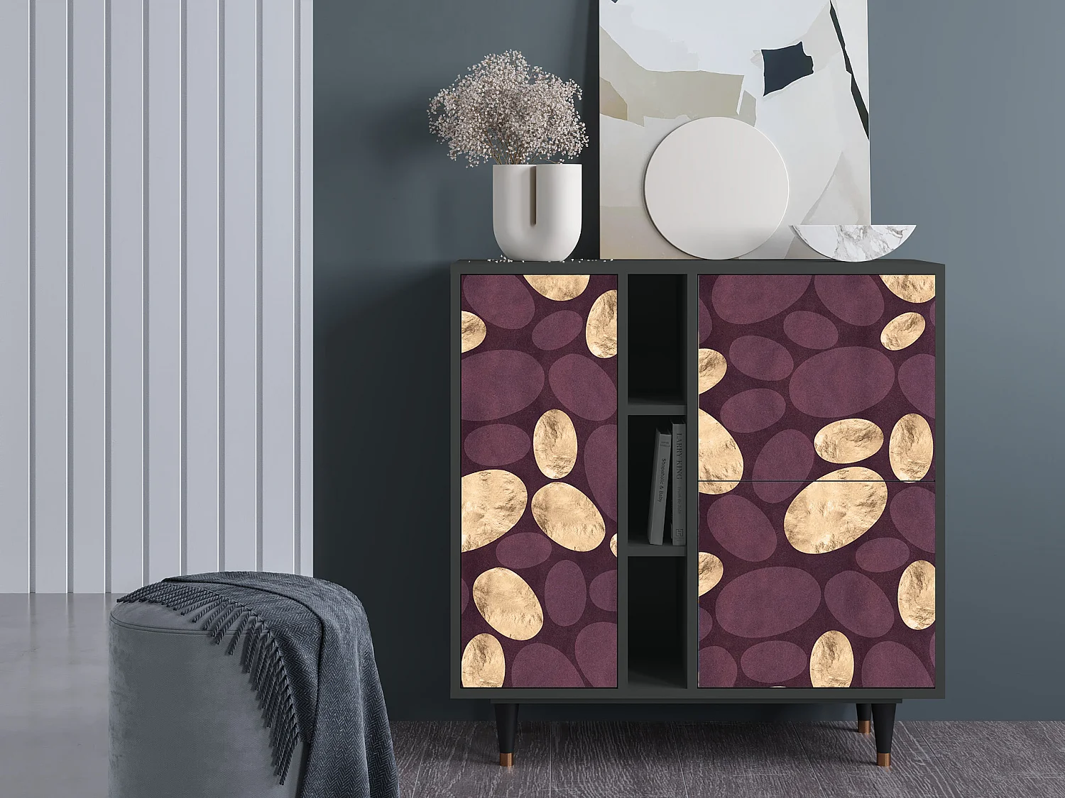 Kredens - 94х96х41 cm - BS5 - Fine Wine, Antracyt