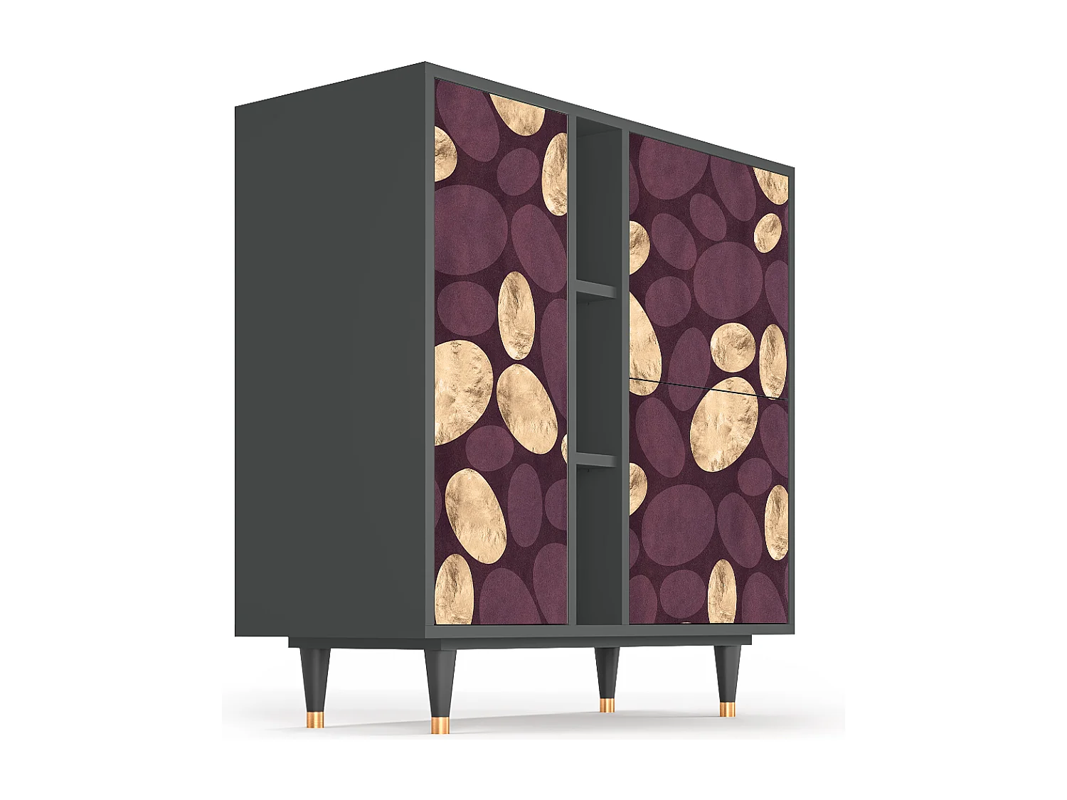 Kredens - 94х96х41 cm - BS5 - Fine Wine, Antracyt