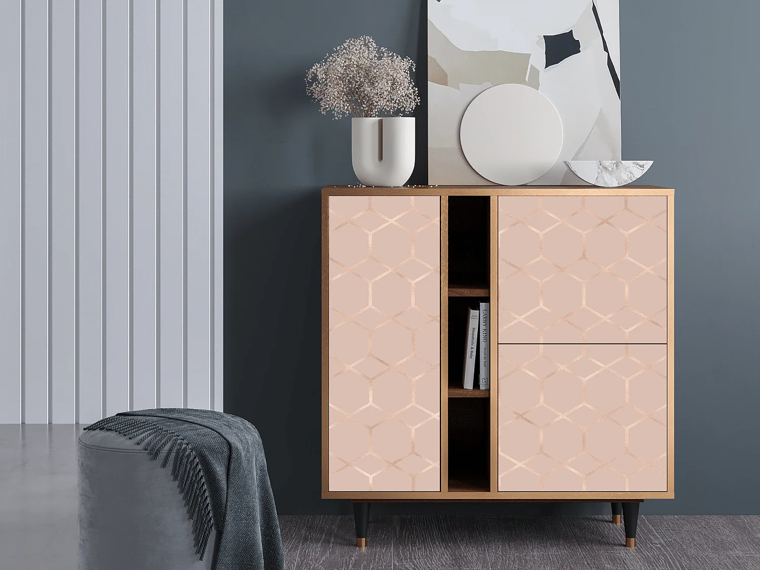 Buffet - 94х96х41 cm - BS5 - Rose Honeycomb, Noyer