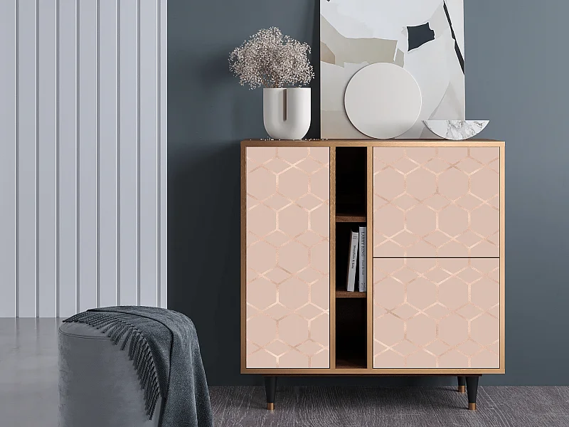 Credenza - 94х96х41 cm - BS5 - Rose Honeycomb, Noce
