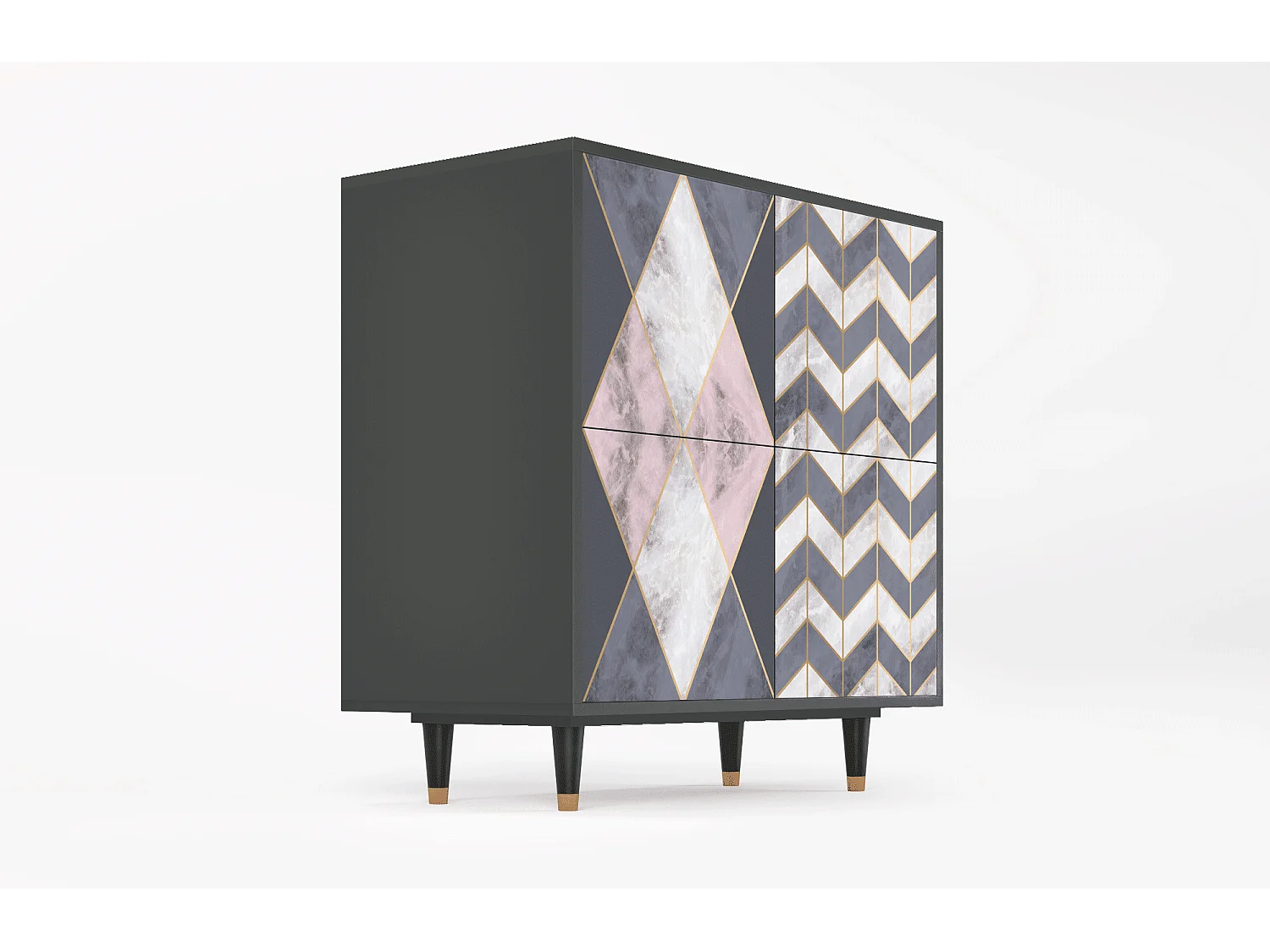 Dressoir - 94x96x48 cm - BS3 - Ideal Harmony, Antraciet