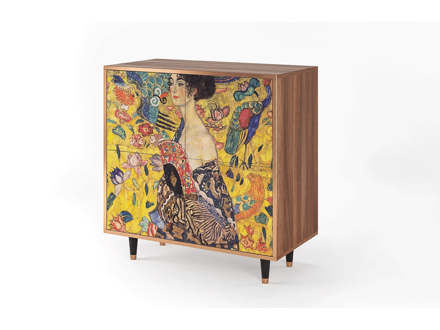 Aparador - 94x96x48 cm - BS3 - Lady with Fan by Klimt, Nogal