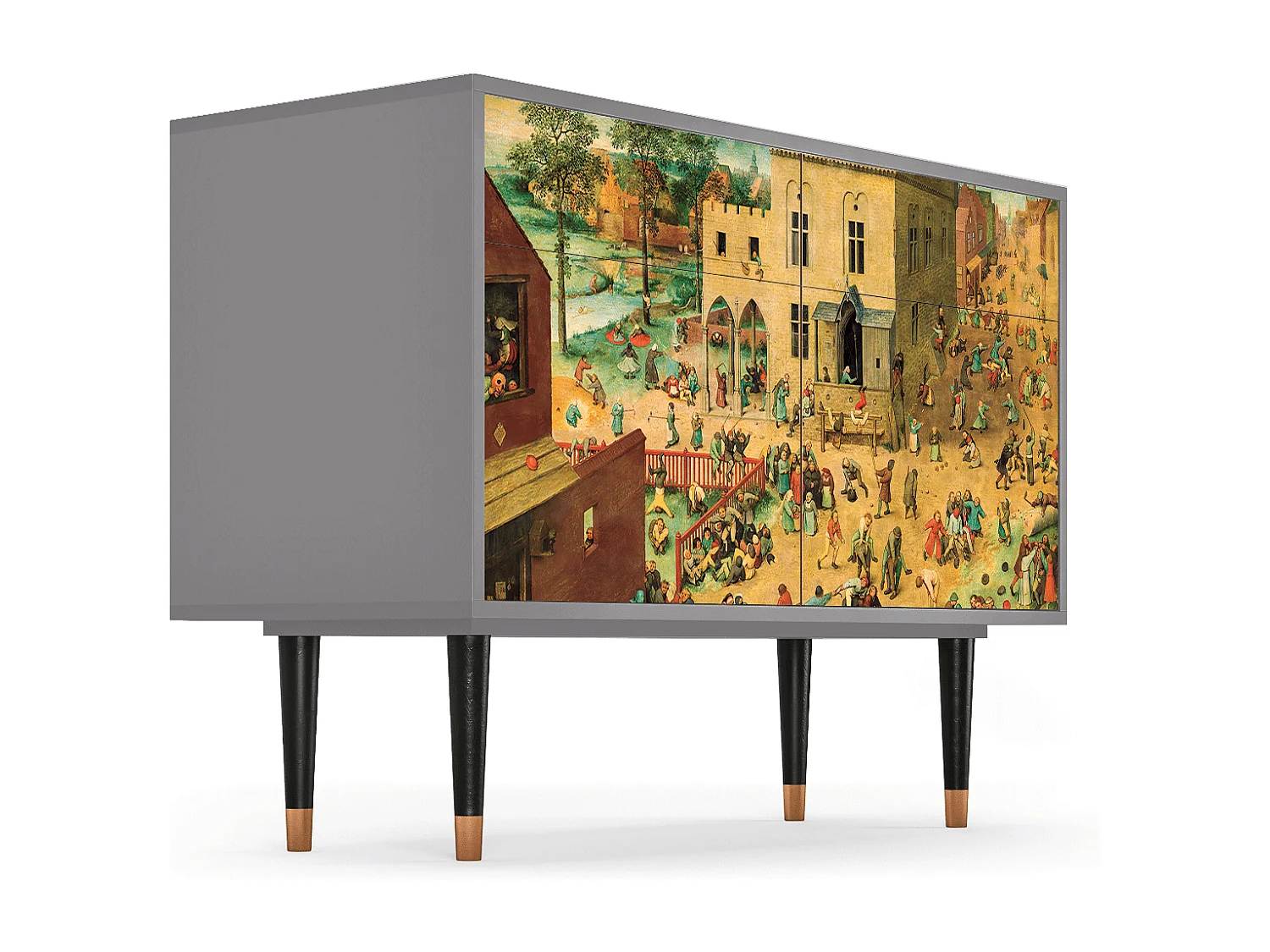 Credenza - 115x85x48 cm - BS4 - Children Games, Grigio