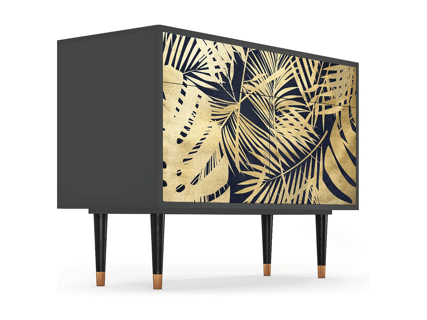 Dressoir - 115x85x48 cm - BS4 - Jungle Vibes, Antraciet