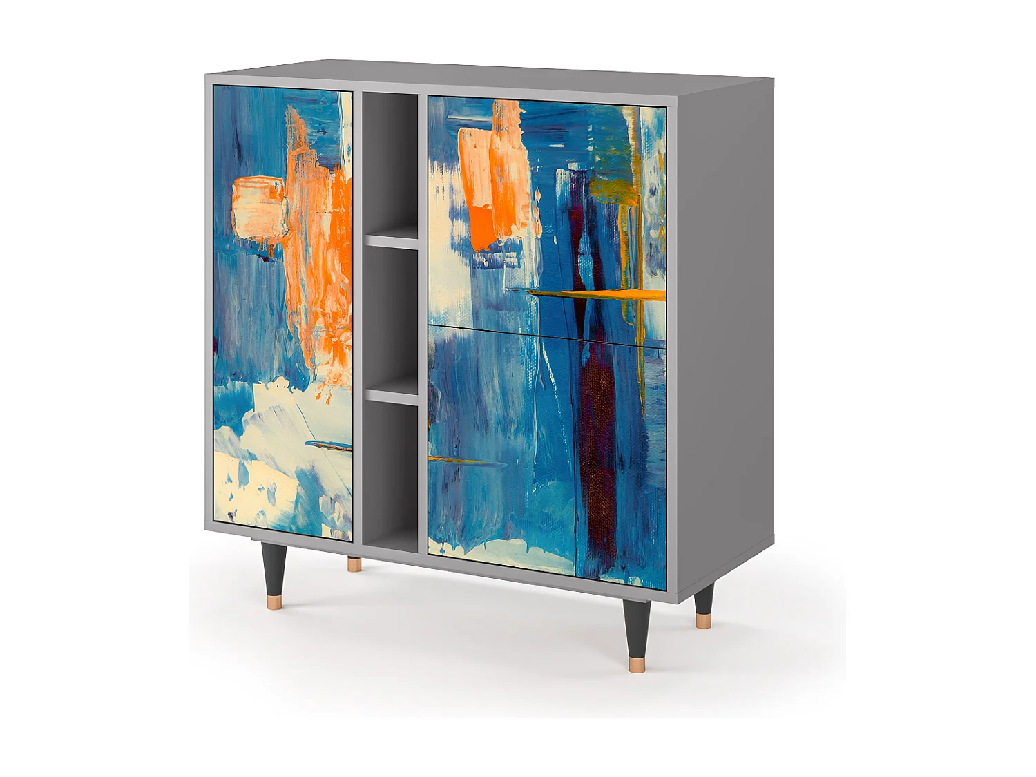 Credenza - 94х96х41 cm - BS5 - Abstract Expressionism, Grigio