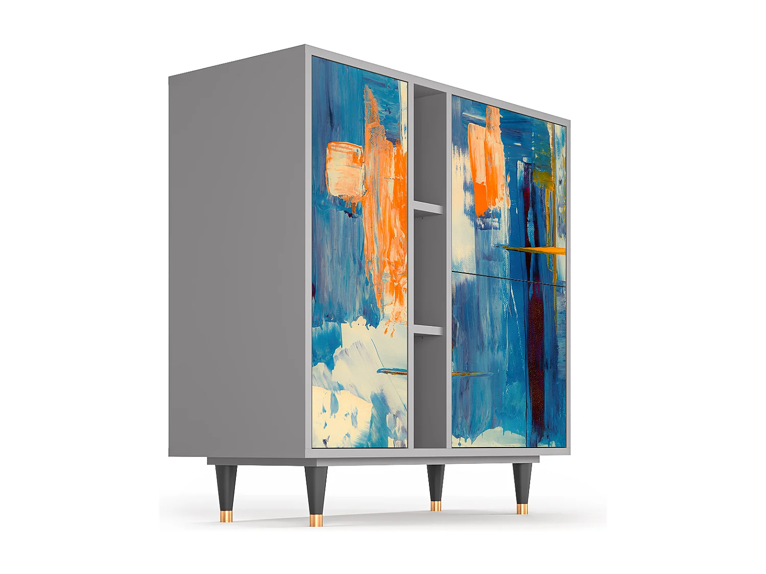 Credenza - 94х96х41 cm - BS5 - Abstract Expressionism, Grigio