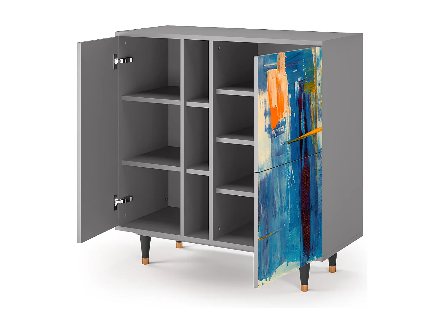 Credenza - 94х96х41 cm - BS5 - Abstract Expressionism, Grigio