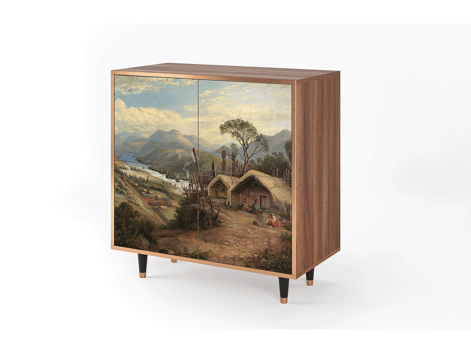 Buffet - 94x96x48 cm - BS3 - View Across the Plains , Noyer