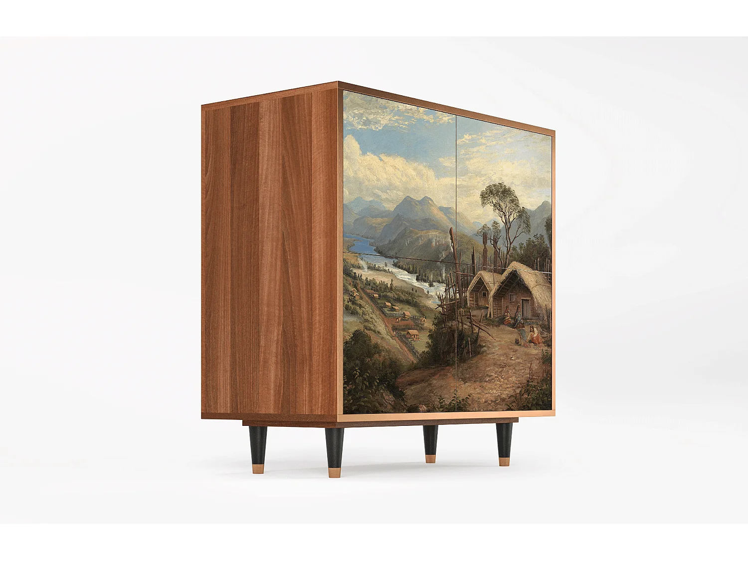 Buffet - 94x96x48 cm - BS3 - View Across the Plains , Noyer