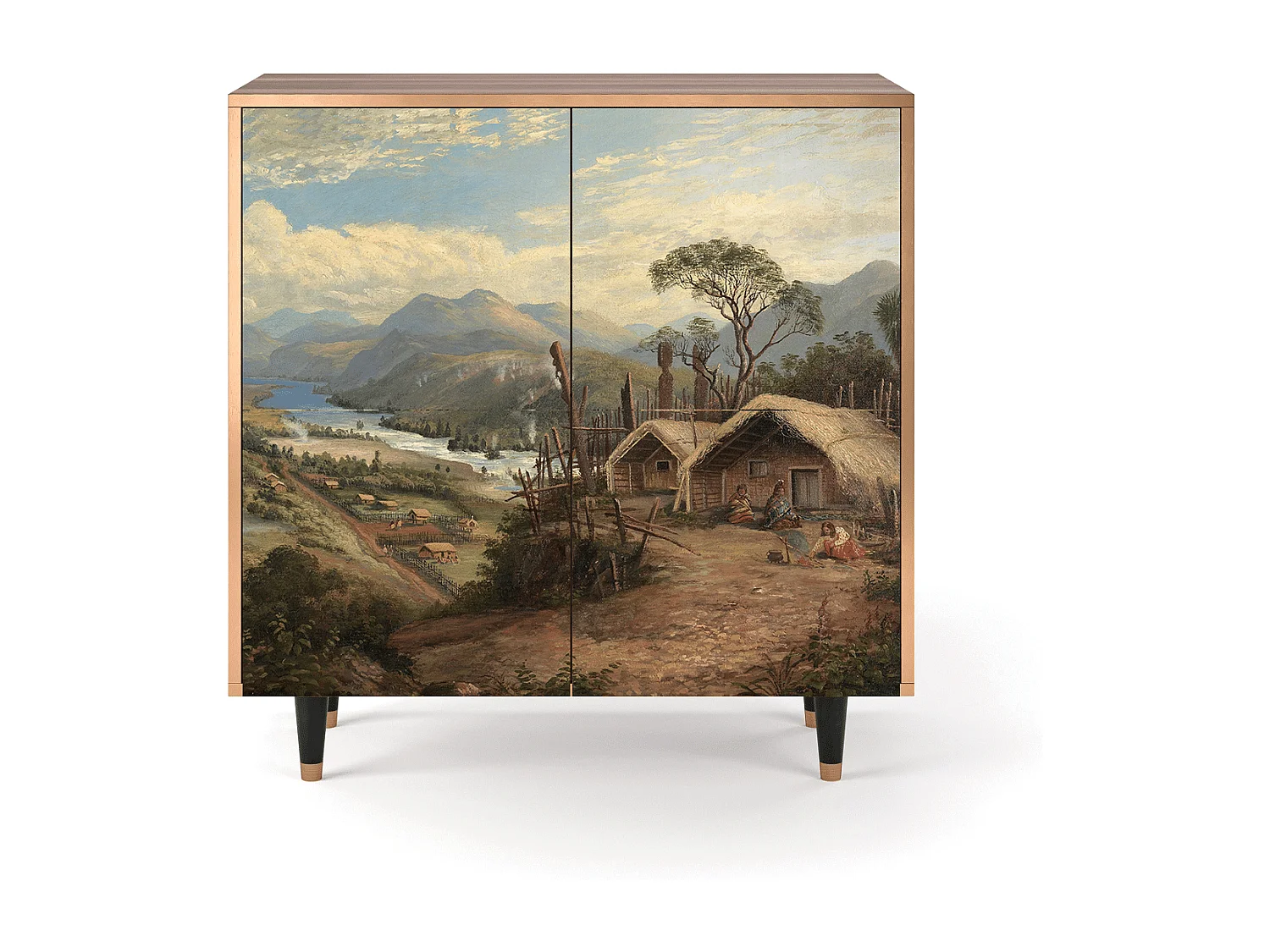 Buffet - 94x96x48 cm - BS3 - View Across the Plains , Noyer