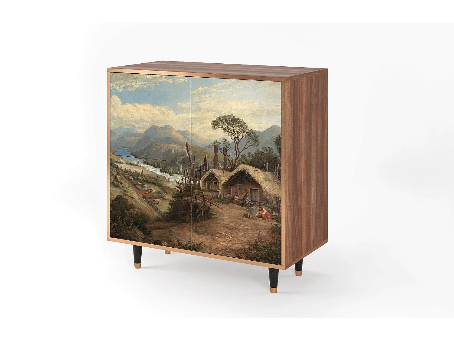 Buffet - 94x96x48 cm - BS3 - View Across the Plains , Noyer