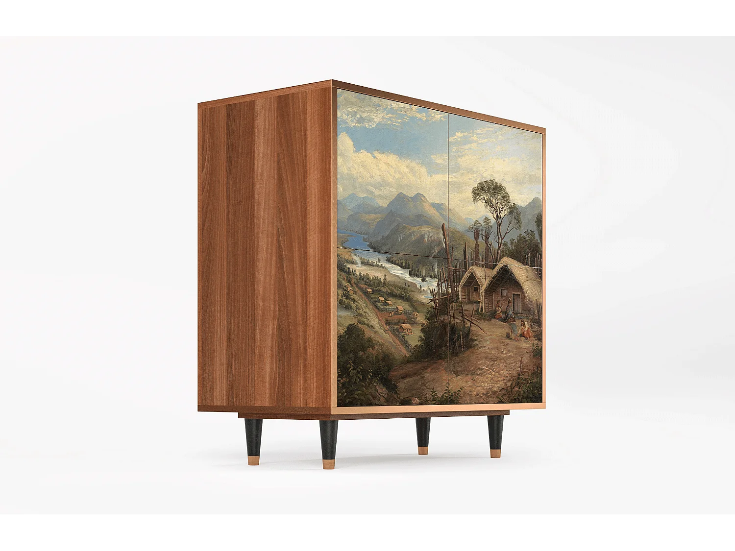 Buffet - 94x96x48 cm - BS3 - View Across the Plains , Noyer