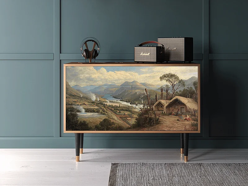 Buffet - 115x85x48 cm - BS4 - View Across the Plains , Noyer