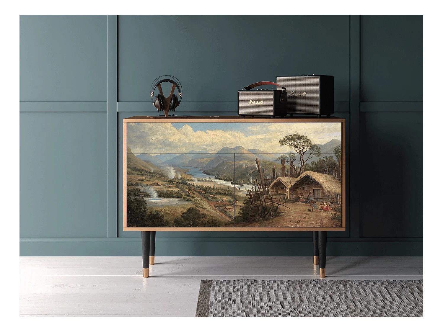 Buffet - 115x85x48 cm - BS4 - View Across the Plains , Noyer