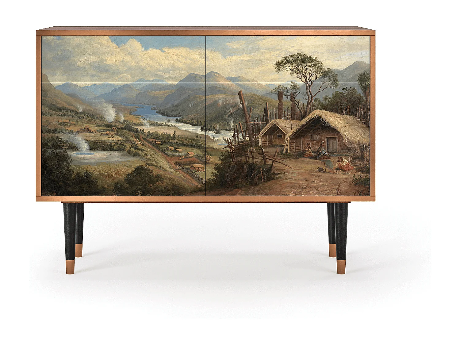 Buffet - 115x85x48 cm - BS4 - View Across the Plains , Noyer
