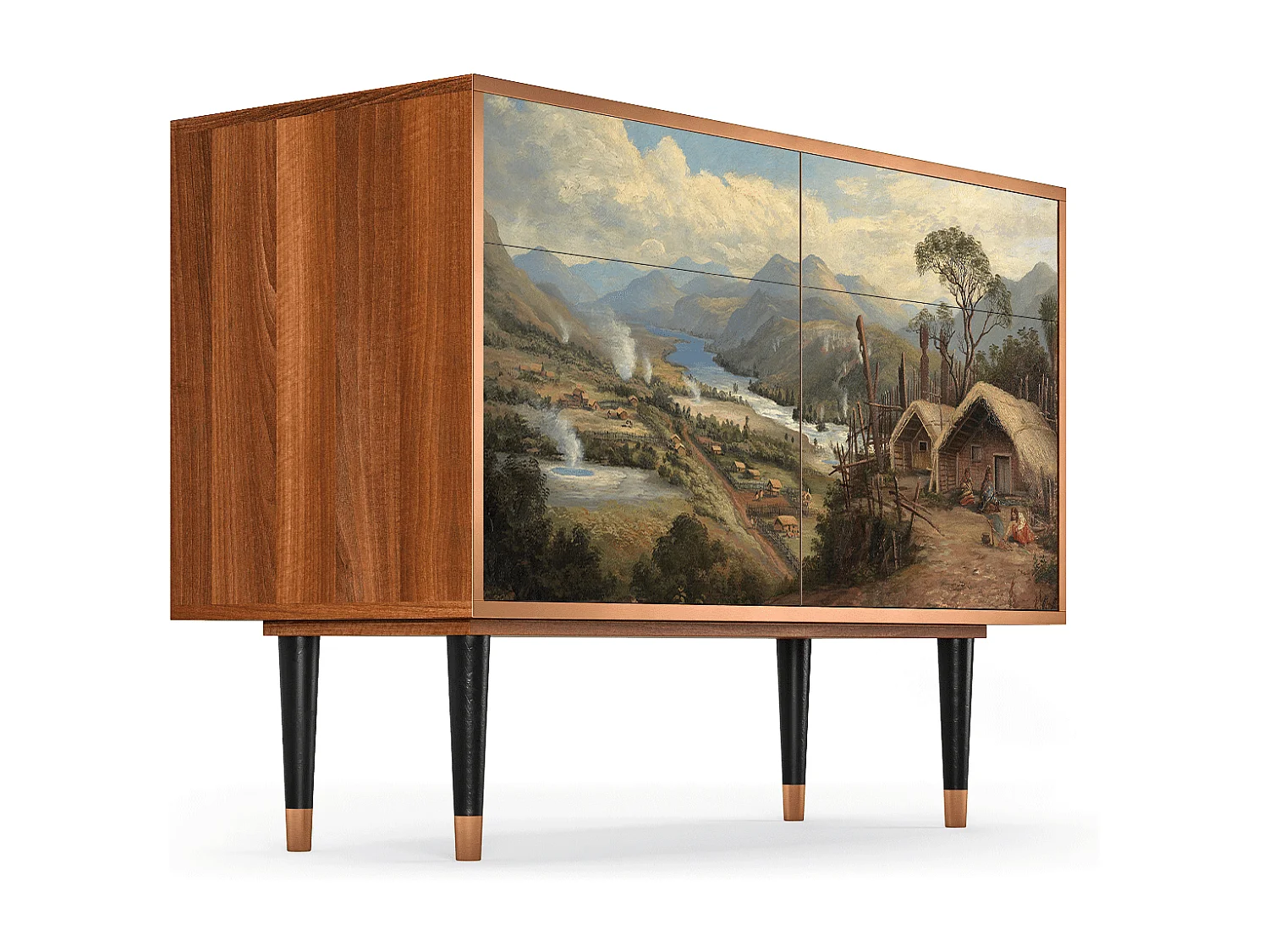 Buffet - 115x85x48 cm - BS4 - View Across the Plains , Noyer