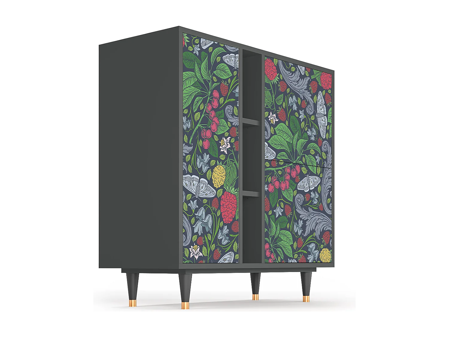 Sideboard - 94х96х41 cm - BS5 - Summer Berries, Anthrazit
