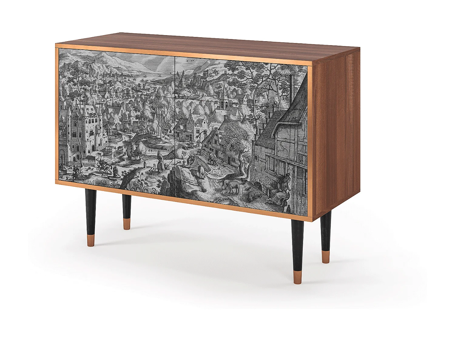 Buffet - 115x85x48 cm - BS4 - Bird Dropping, Noyer